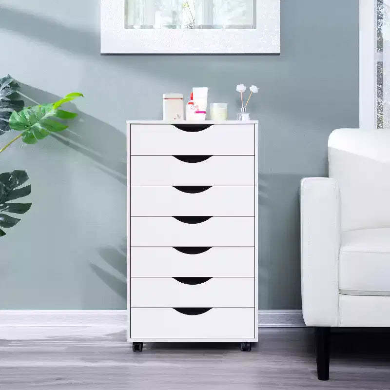 Home Imports Emporium 7-Drawer Office Storage File Cabinet on Wheels