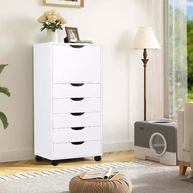 Home Imports Emporium 6-Drawer Craft & Office Storage Cabinet  Rolling Organizer for Files, Art Supplies & Small Space Organization