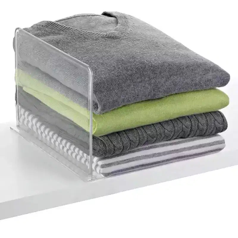OnDisplay Acrylic Shelf Dividers - Closet Shelves Organizer - Clothing/Purse Separator