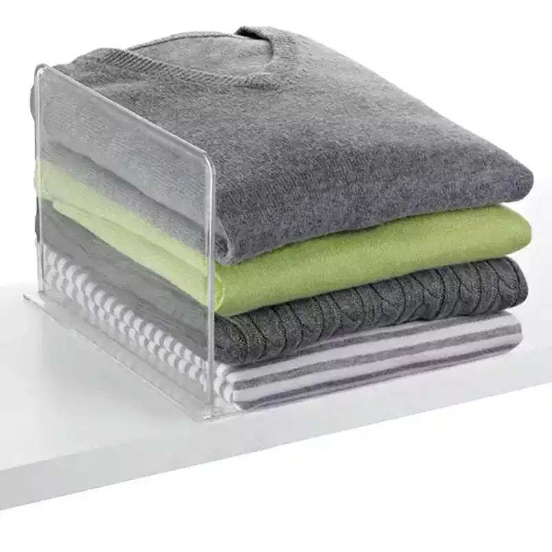 OnDisplay Acrylic Shelf Dividers - Closet Shelves Organizer - Clothing/Purse Separator