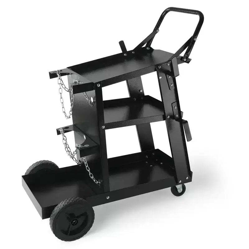 VEVOR VEVOR Welding Cart, 3-Tier Welder Cart Heavy Duty with 400 Lbs Weight Capacity, 360 Swivel Wheels, Rolling MIG Welder Cart