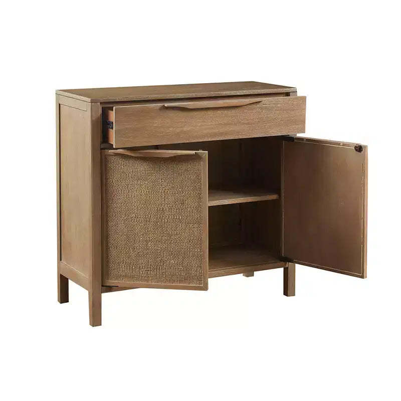 Christopher Knight Home Benjamin 34.25 H Cane-webbding Door Wood Storage Cabinet with Drawer and Shelf