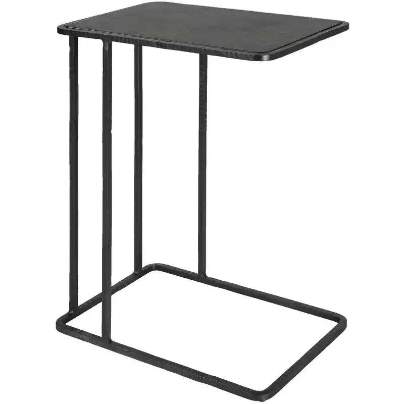 Uttermost Cavern 18 Wide Black Bluestone Rectangular Accent Table