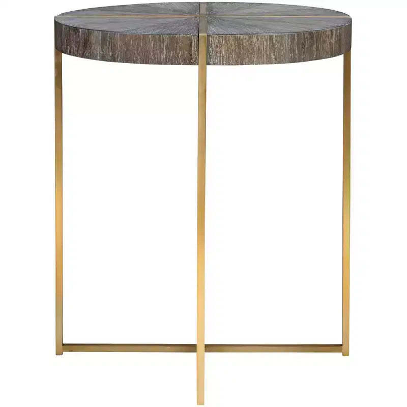 Uttermost Taja 20 Wide Dark Walnut and Brass Accent Table