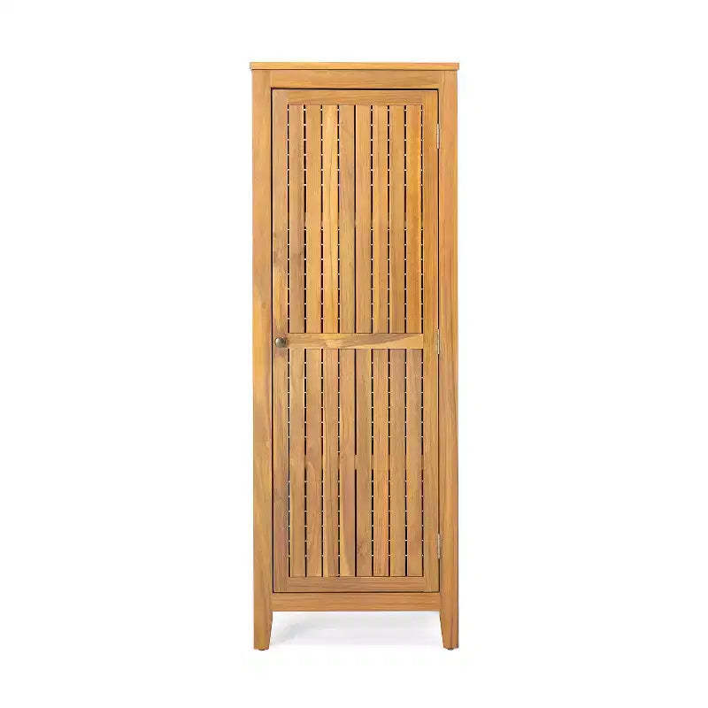 GDFStudio Grella Acacia Wood Storage Cabinet with 3 Shelves, Teak