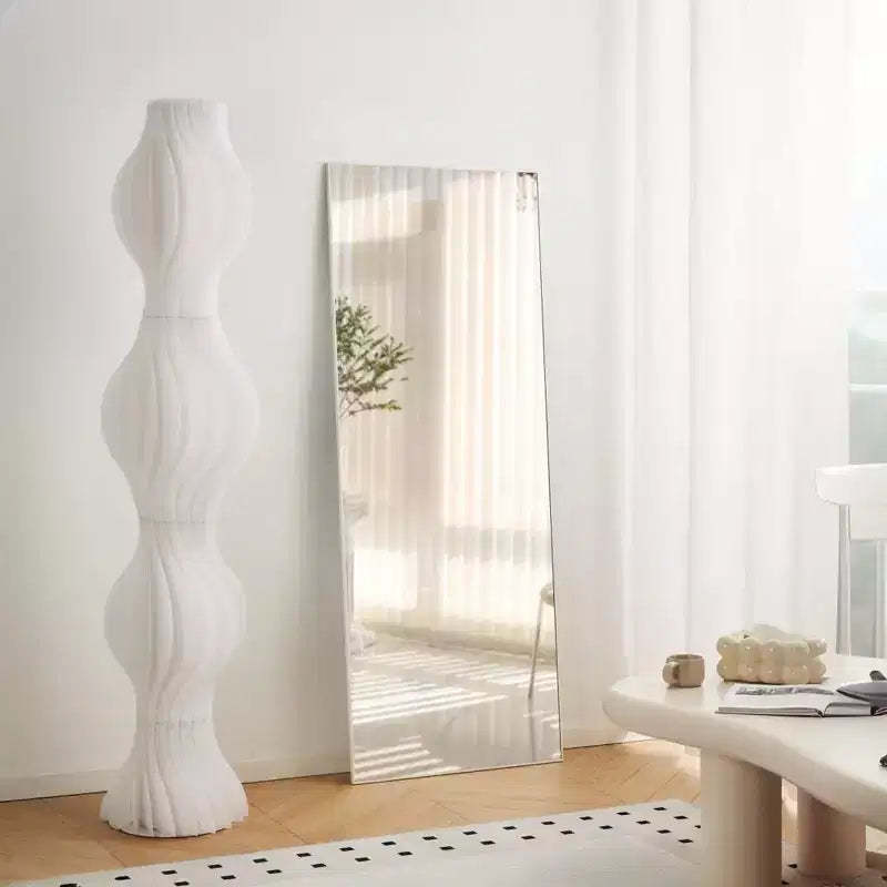 70 x 31 Inch Full Length Mirror White Aluminum Alloy Frame Leaning Or Wall Mounted High Definition Shatter-Proof
