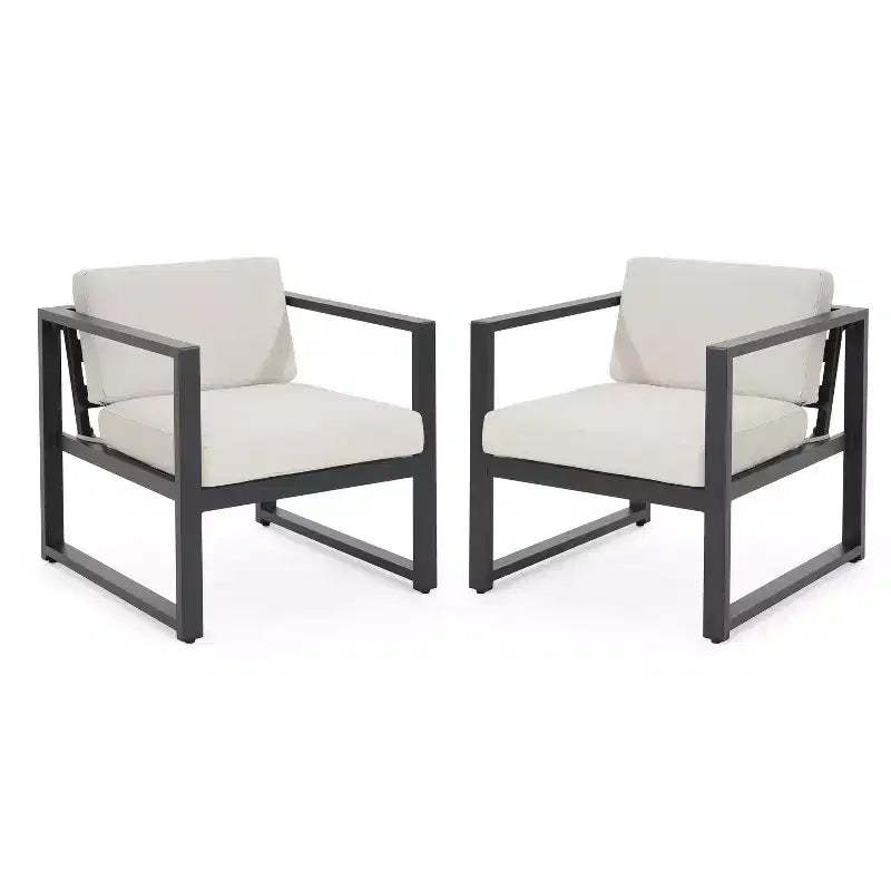 Christopher Knight Home Navan Outdoor Aluminum Club Chair with Cushions