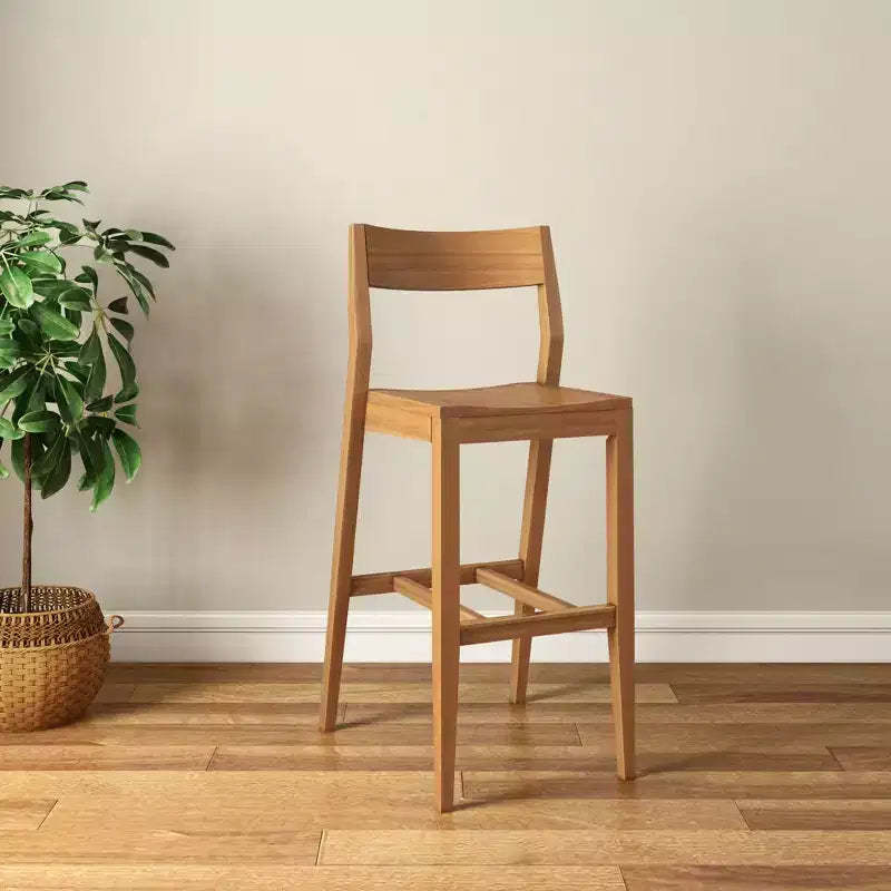 Plank+Beam Counter Height Chair, 44 Solid Wood Dining Chair for Kitchen Island, Breakfast Barstool Seating