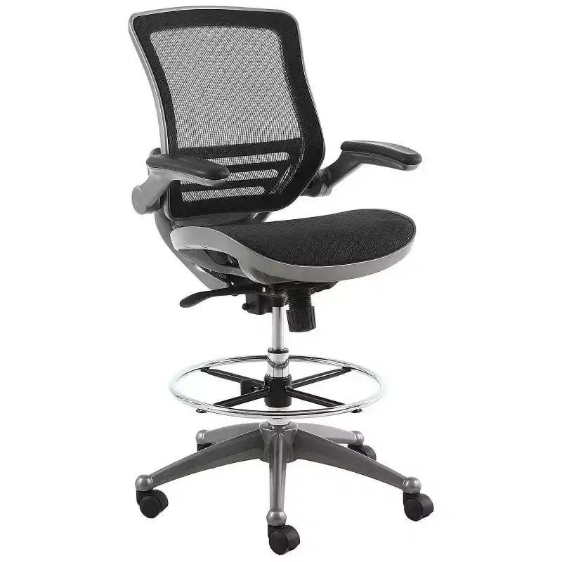 Harwick Evolve All Mesh Heavy Duty Drafting Chair - Gunmetal Finish
