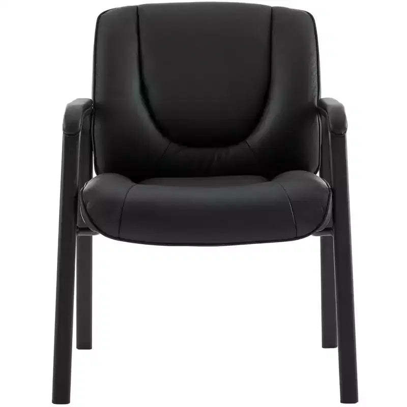 Top Grain, Genuine Leather Waiting Room Chair  Four Legged