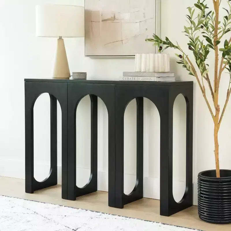Plank+Beam 47 Aria Console Table, Solid Wood Entryway Table, Foyer Tables, Narrow Console Tables