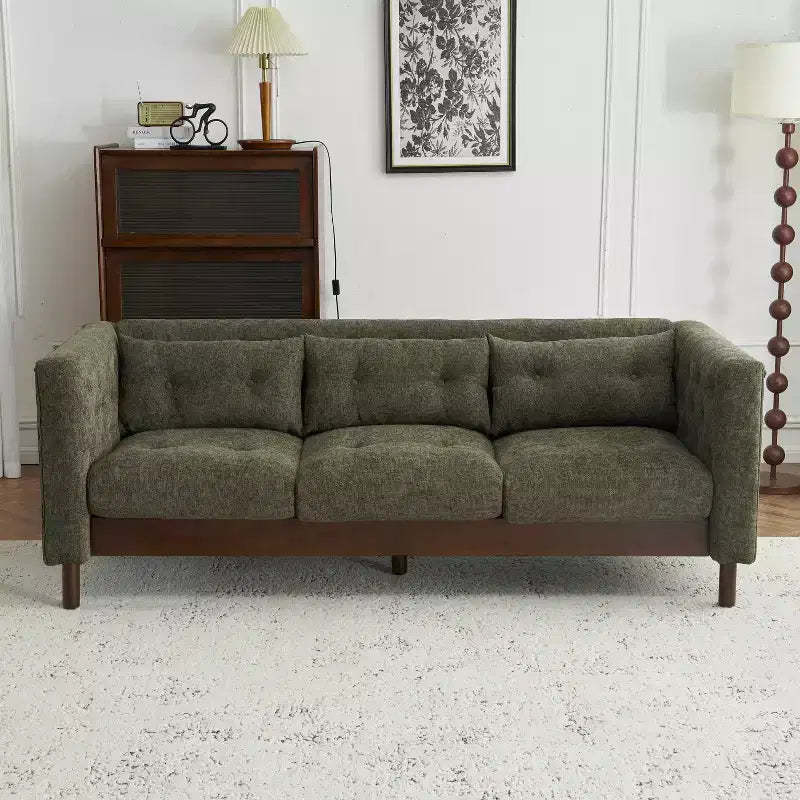 78W Sofa Couch, Modern Upholstered 3-seater Sofa Chair with Tufted Design for Living Room -Christopher Knight Home