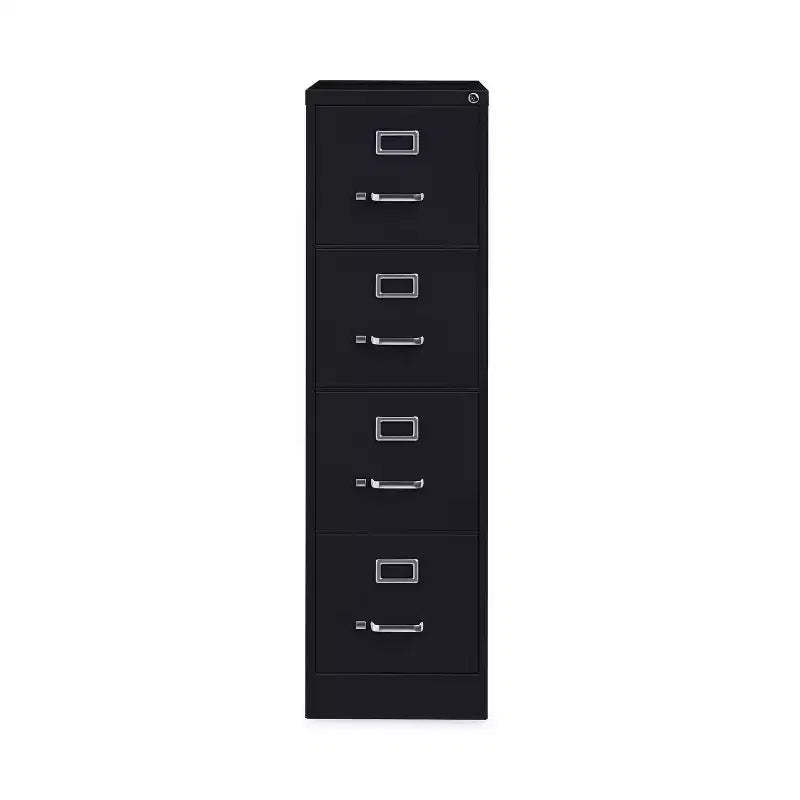 Alera Four-Drawer Economy Vertical File, Letter-Size File Drawers, 15 x 22 x 52, Black