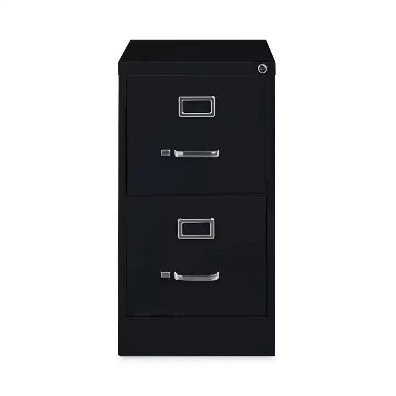 Alera Two-Drawer Economy Vertical File, Letter-Size File Drawers, Black, 15 x 22 x 28.37
