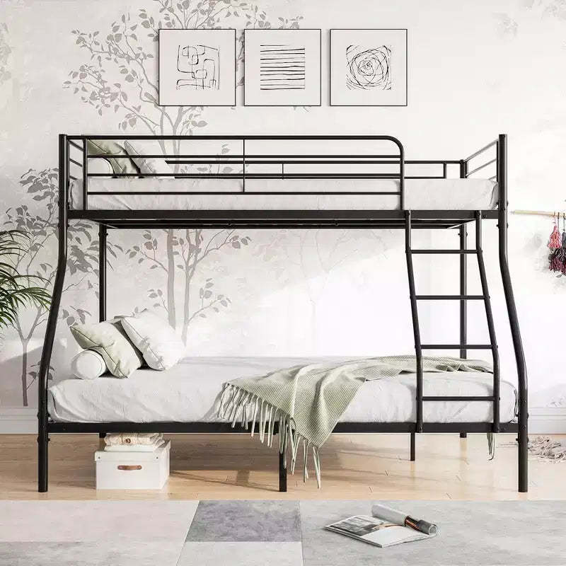 Metal Bunk Bed: Heavy Duty Twin-Over-Full, Easy Assembly, Extra Safe Guardrail