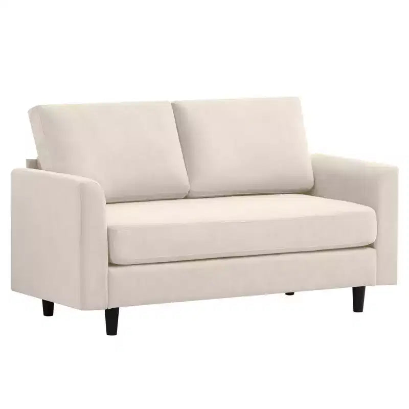 Hyleory Cozy Comfort Loveseat for Living Room, Small Space, Office, Apartment, Breathable Soft Fabric Sofa