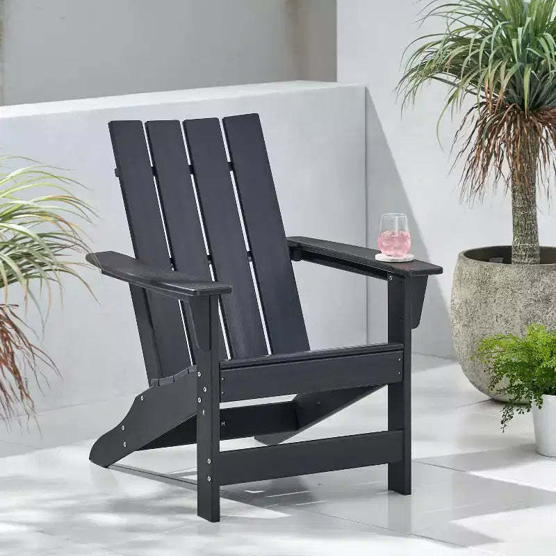 GDFStudio Panagiota Outdoor Resin Deep Seating Adirondack Chair