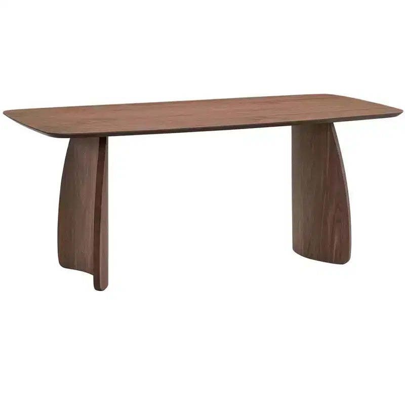 GDFStudio Jill Rectangle 71 Wood Dining Table with Sculptural Legs