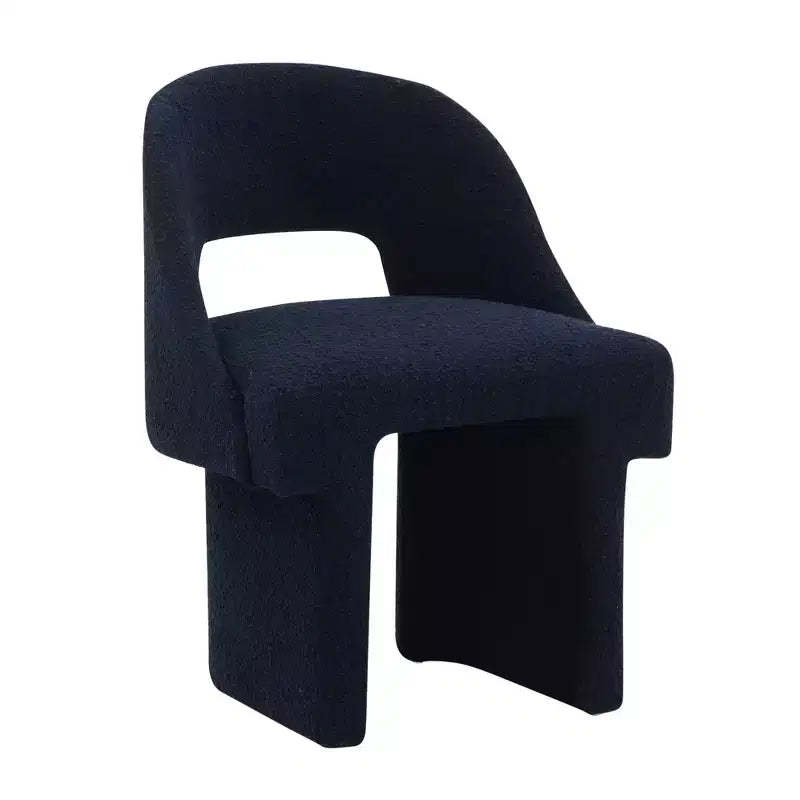 LeisureMod Quell Modern Side Boucle Accent Chair  Stylish Cozy Upholstered Seat with Curved Back, Perfect for Living Room, Bedroom, or Lounge