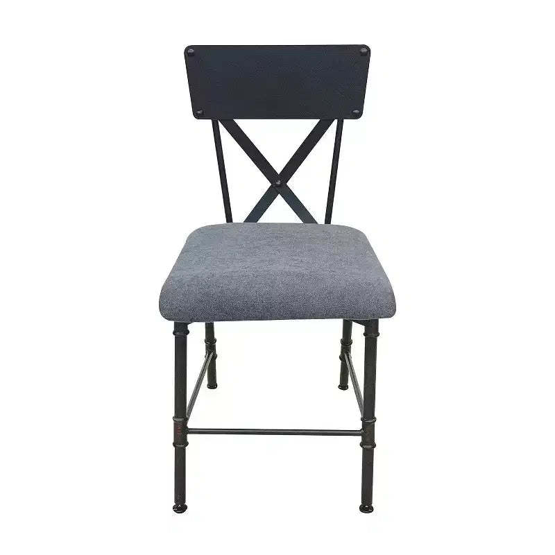 Simple Relax Fabric Upholstered Armless Chair in Antique Oak and Sandy Gray