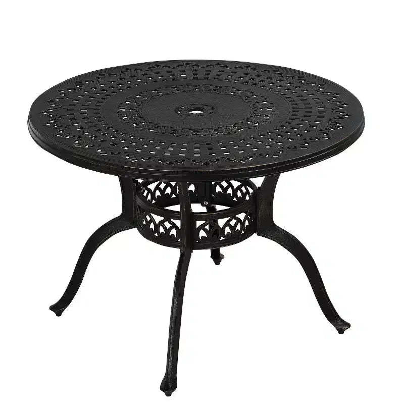 FDW Outdoor Table with Intricate Design Weather-Resistant Finish Patio Furniture