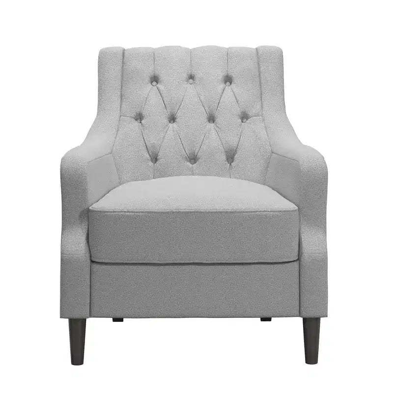 DHP Lannon Upholstered Accent Chair, Light Gray Linen