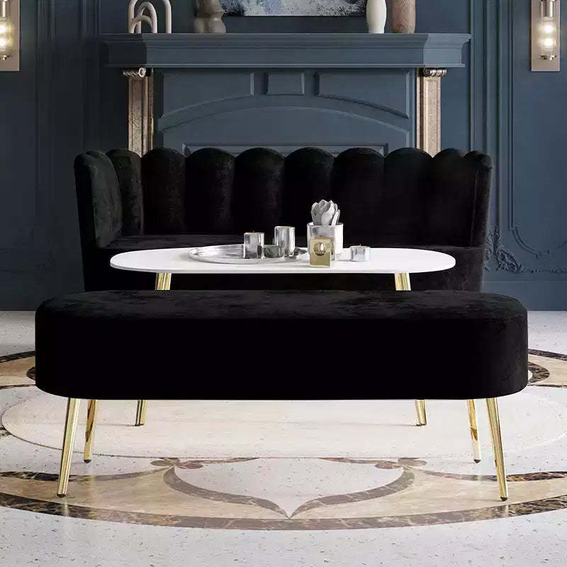 ChaletPosh Velvet Sofa with Bench And Coffee Table