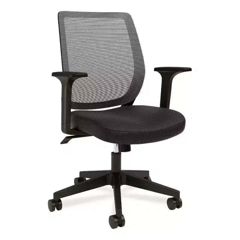 Alera Wessex Ergonomic Fabric Mesh Swivel Task Chair - Black