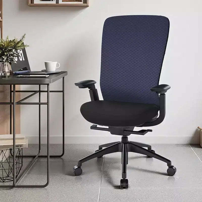 Ergonomic Office Desk Chair,High Back Office Chair with Mesh Back and Adjustable Lumbar Support-DarkBlue