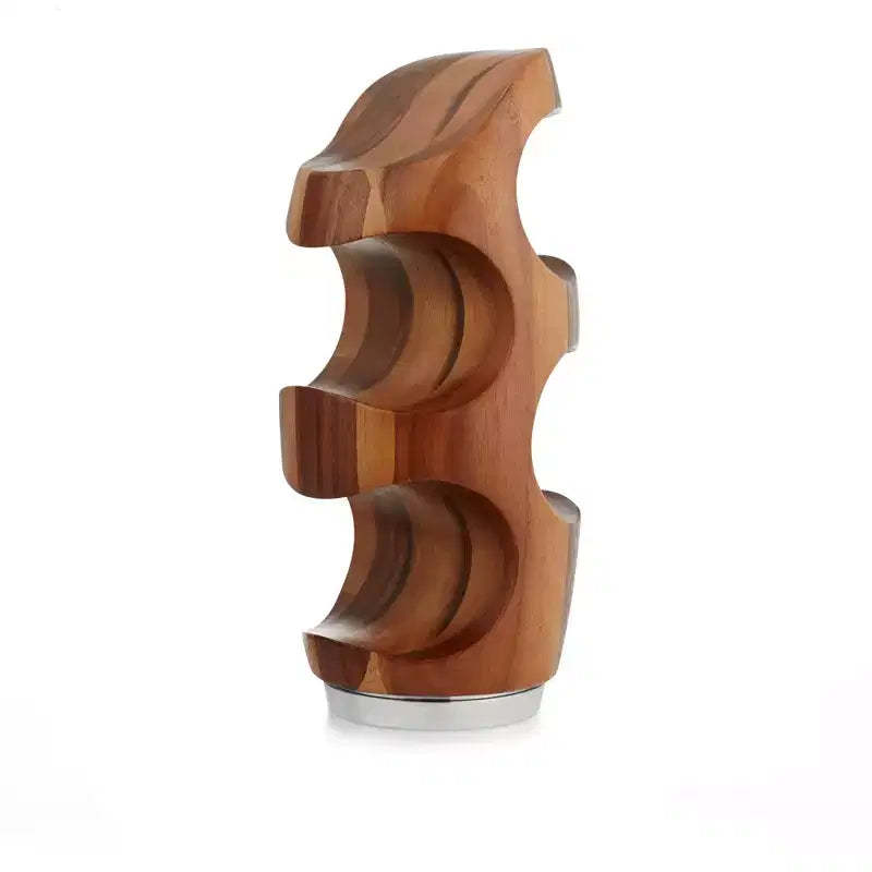 Namb Vie Bottle Rack, 6 x 13 Acacia Wood & Alloy 4 Bottle Display Stand