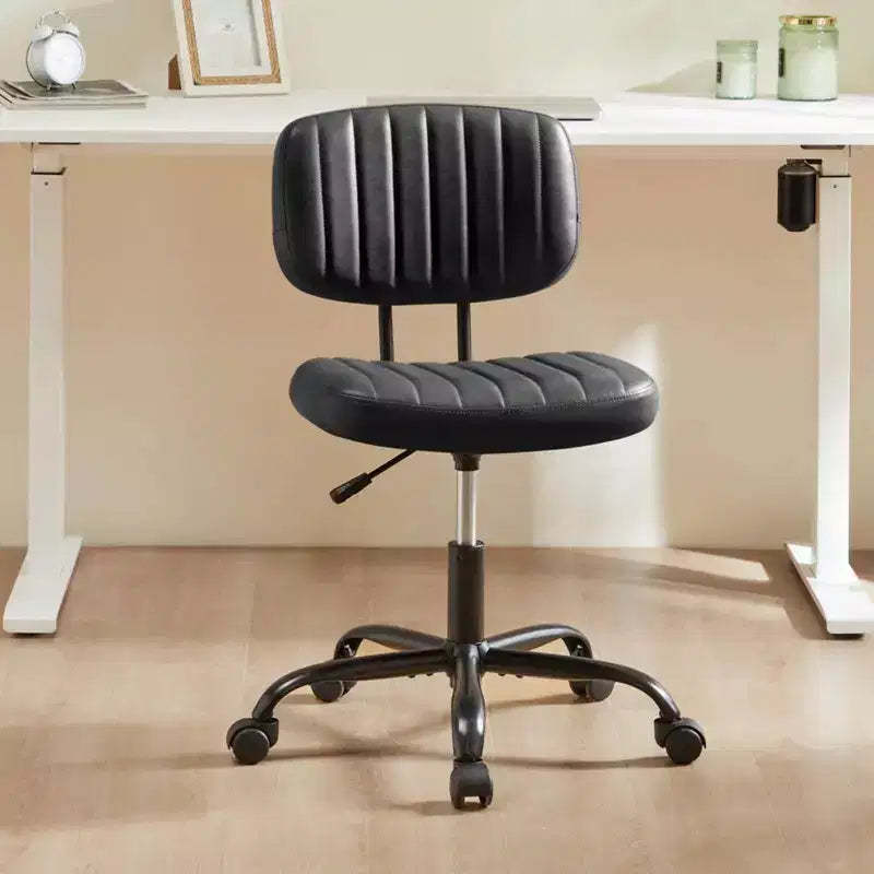 Ergonomic Armless Chair: 360 Swivel, Rolling, Adjustable Height for Computer Tasks