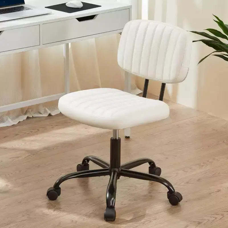 Rolling Swivel Task Chair: Adjustable Height, No Arms, 360 Rotation