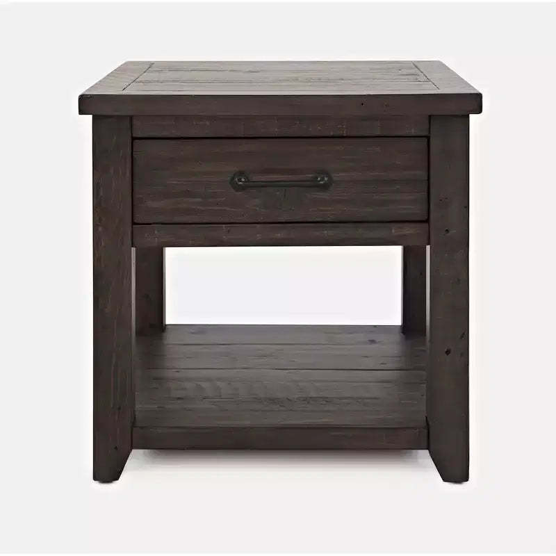 Jofran,Madison County Rustic Reclaimed Pine Farmhouse Harris End Table