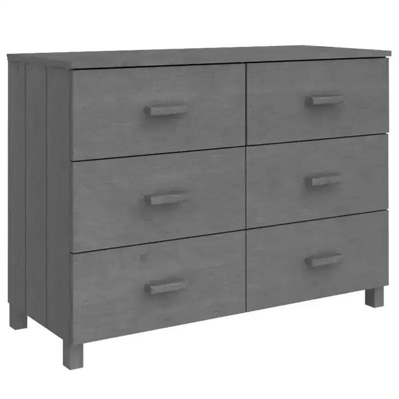 vidaXL HAMAR Dresser Dark Gray 44.5x15.7x31.5 Solid Wood Pine