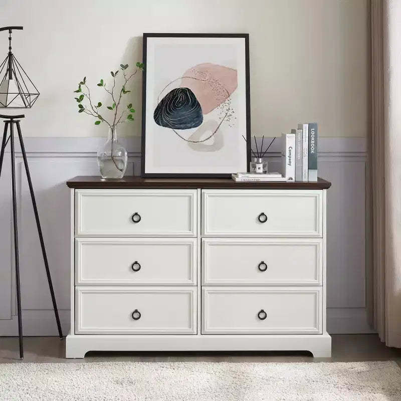 AndMakers 31.5 in. H Accent Cabinet with 6 Drawers