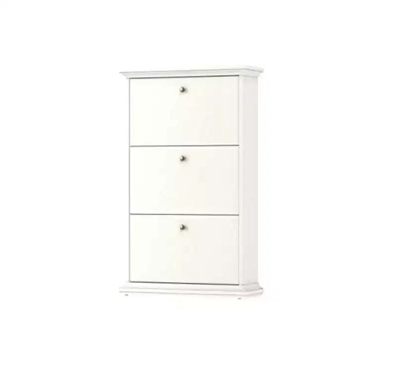 HomeStock 3 Drawer Shoe Cabinet, White