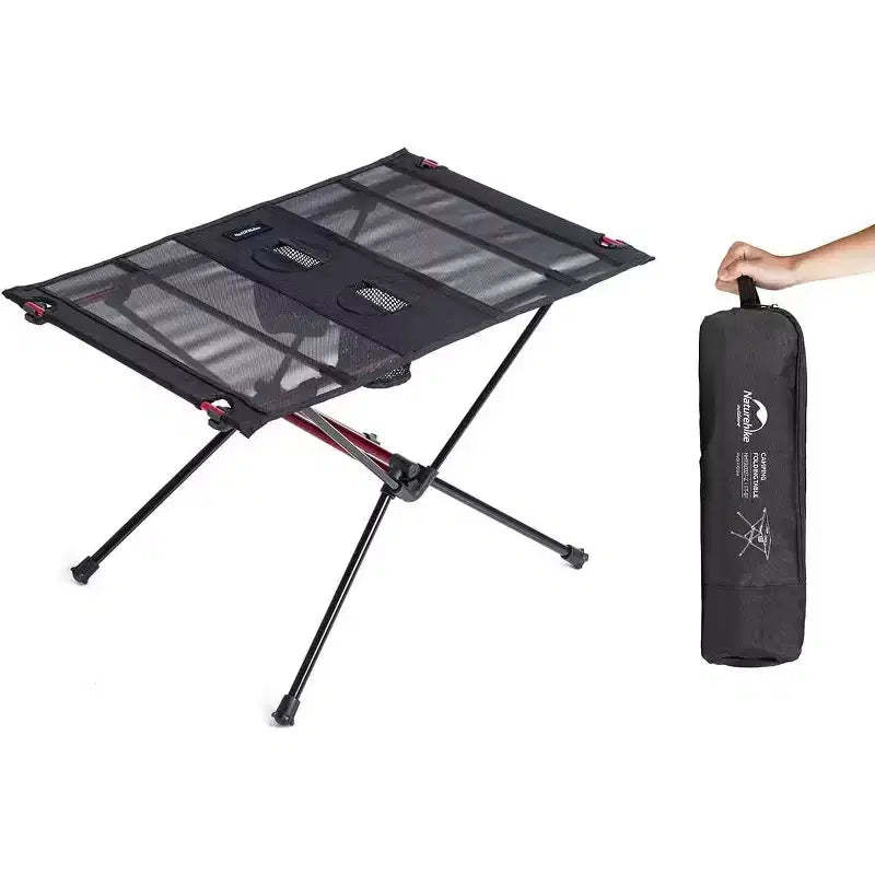 Naturehike Ultralight Camping Table,1.6LBS Portable Backpacking Table with Carry Bag&Cup Holder,Folding Mesh Table for Camping Picnic Beach Fishing