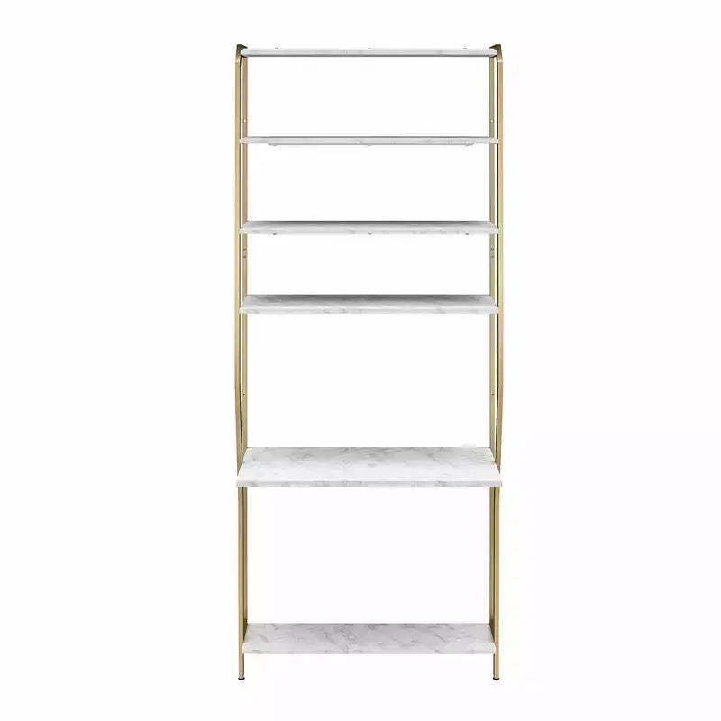 Gwyneth Closet - Vanity, White Faux Marble and Golden Bronze