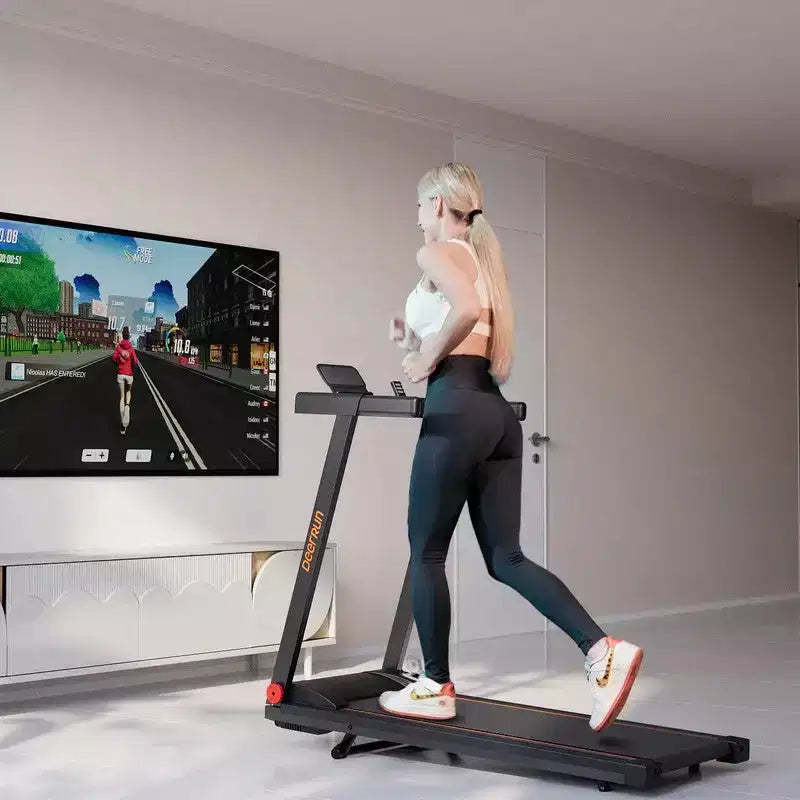 DeerRun A1 Folding Smart Treadmill with 6% Incline - Support Bluetooth & Remote Wireless Control