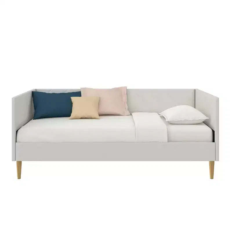 DHP Alicent Upholstered Light Gray Daybed