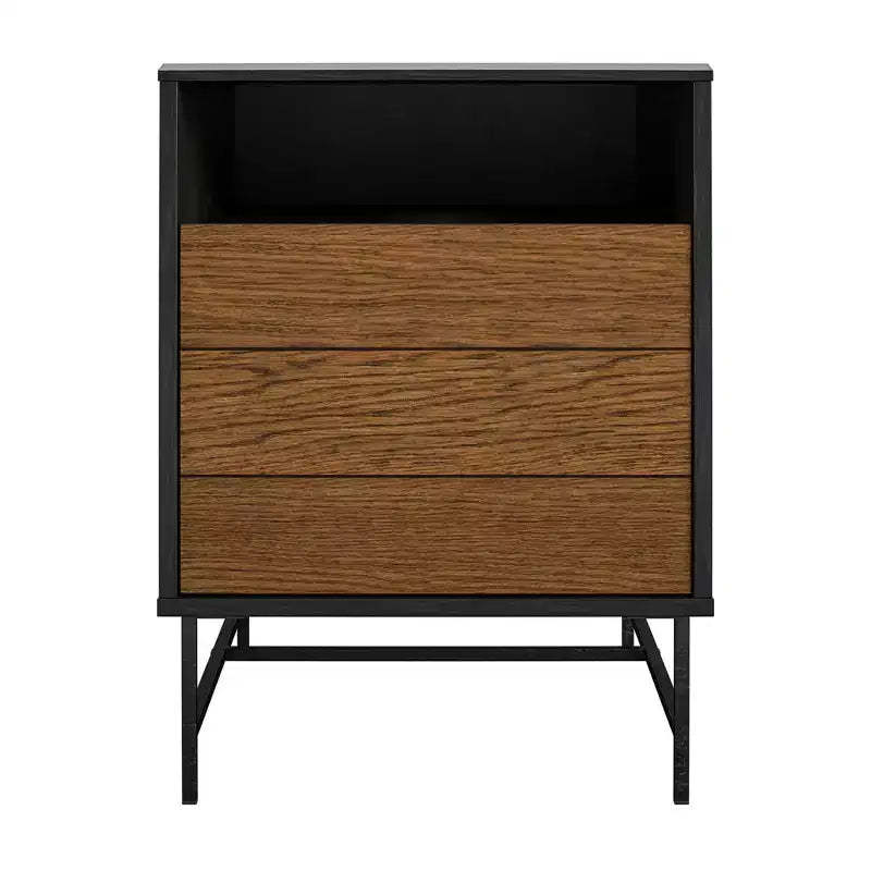 Reznor End Table, Black Oak