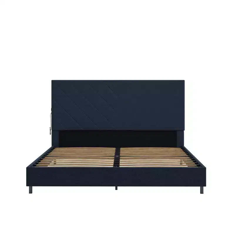 DHP Paxson Upholstered Bed with USB Charging Port