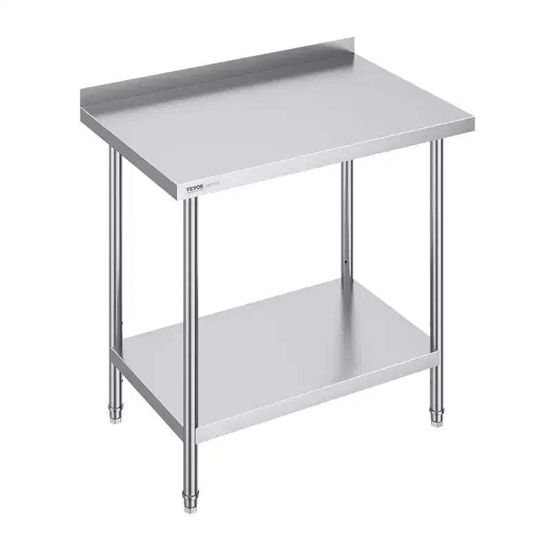 VEVOR 24 x 36 x 36 Inch Stainless Steel Work Table, Commercial Food Prep Worktable Heavy Duty Prep Worktable, Metal Work Table