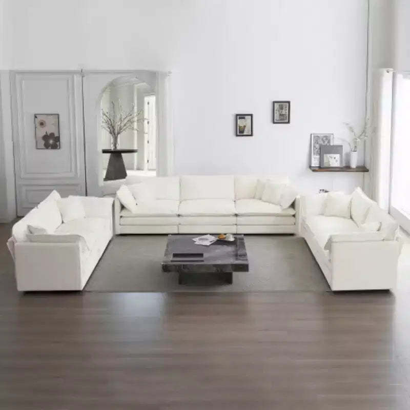 Living Room 3-Piece Sofa Set: 2 Two-Seater and 1 Three-Seater Oversized Comfy Couches