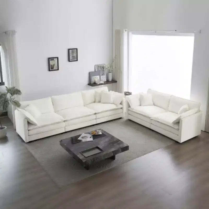Modern Sofa Set for Living Room, Sofa Set of 2 Chenille Couch, 2+3 Seater Sofa Set Deep Seat Sofa