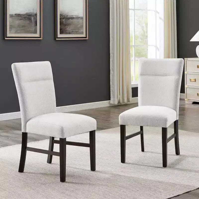 Roundhill Furniture Madison Contemporary Upholstered Dining Chairs, Set of 2, Gray