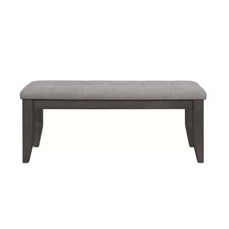 Simple Relax Fabric Upholstered Dining Bench in Dark Grey