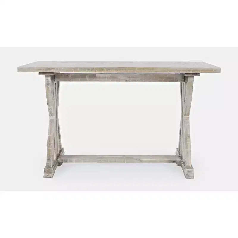 Jofran,Fairview Transitional Herringbone Distressed Acacia Sofa Table- Gray Color