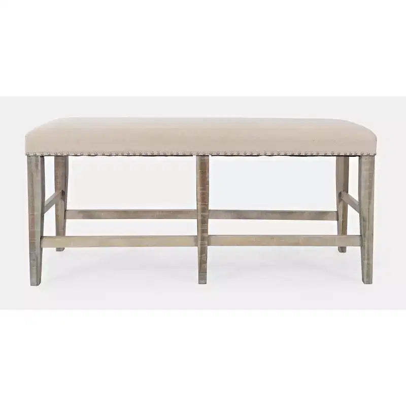 Jofran Fairview Transitional 52 Backless Upholstered Counter Height Bench