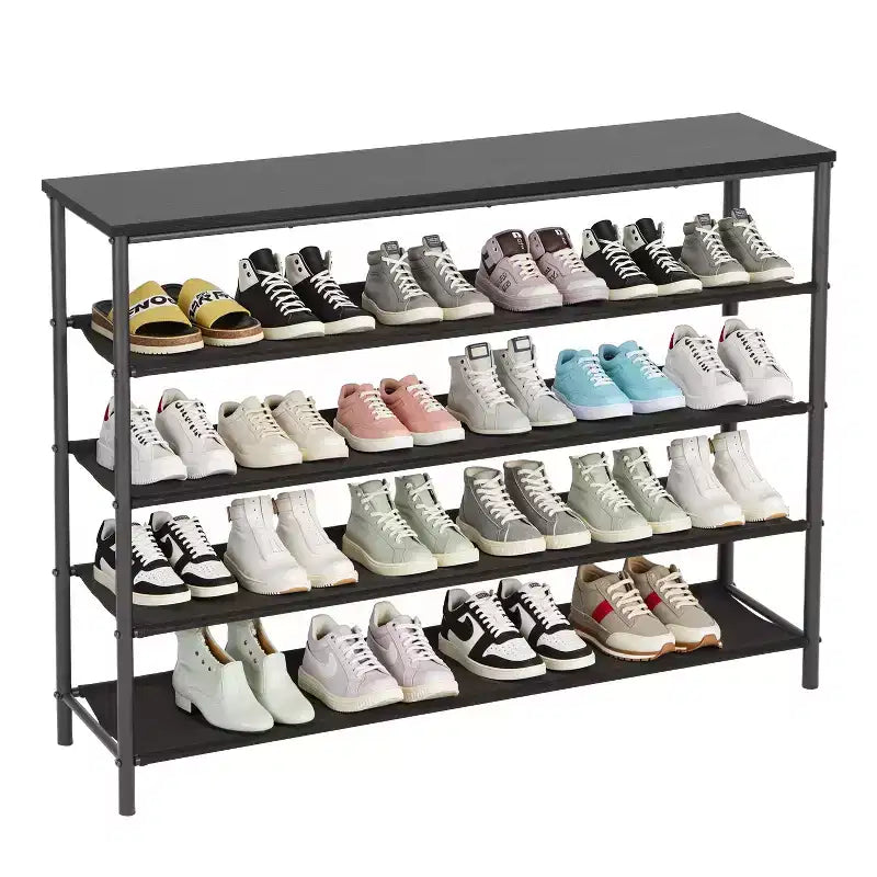 BestMassage Shoe Rack 5 Tier Shoe Shelf Standing Storage Rack, Black